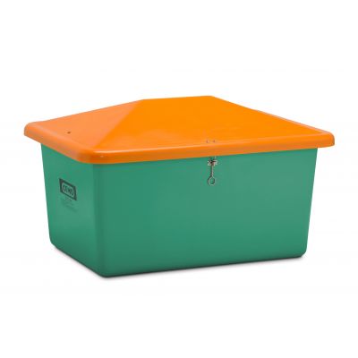 GRP-sandbehållare Plus3 550 l grön/ orange