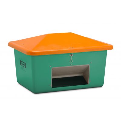 GRP-sandbehållare Plus3 550 l grön/ orange