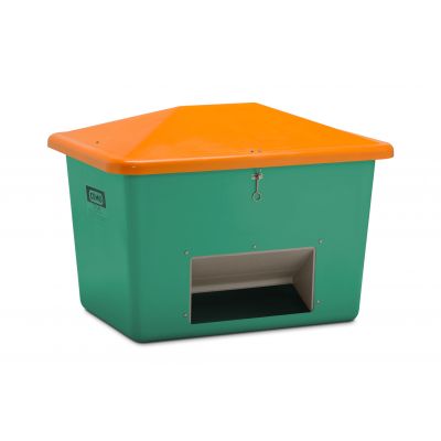 GRP-sandbehållare Plus3 700 l grön/ orange