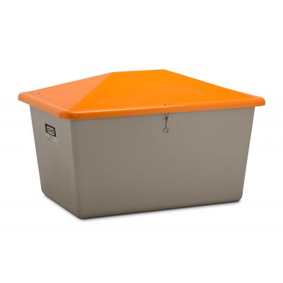GRP-sandbehållare 1100 l grå/ orange
