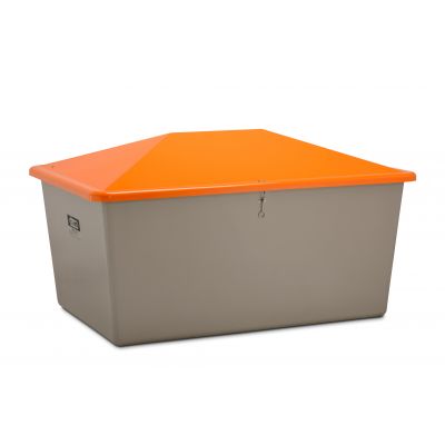 GRP-sandbehållare 2200 l grå/ orange