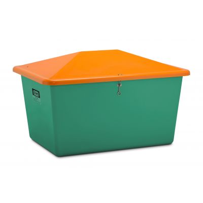 GRP-sandbehållare Plus3 1100 l grön/ orange