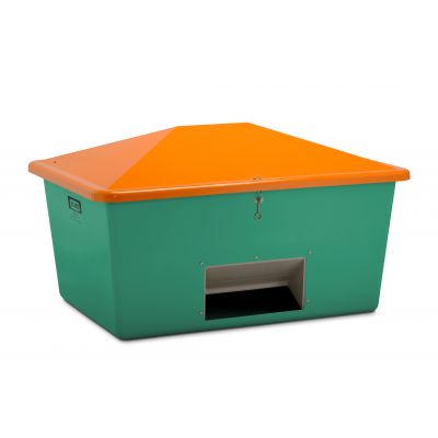 GRP-sandbehållare Plus3 1500 l grön/ orange