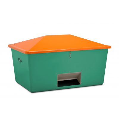 GRP-sandbehållare Plus3 2200 l grön/ orange