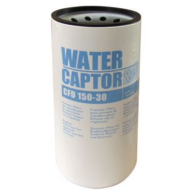 Patronfilter med vattenavskiljare, max. 150 l/min
