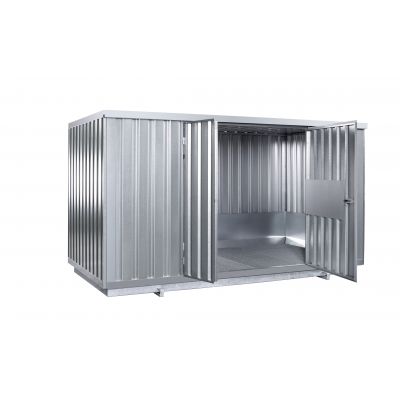 Säker förvaringscontainer SRC 1.1N galvaniserad och målad, dörr: långsidan 