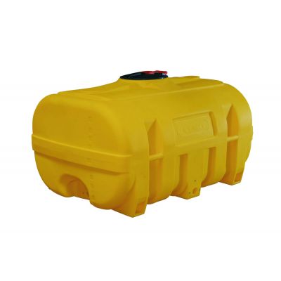 PE-tank, gul, 2000 l, med bafflar